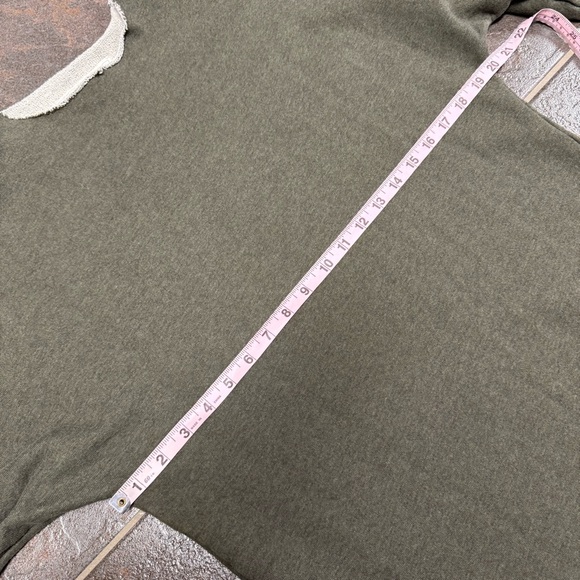 Frank & Eileen Isabelle Party Sweatshirt Dress Fleece Moss Green Melange Medium - Picture 11 of 13